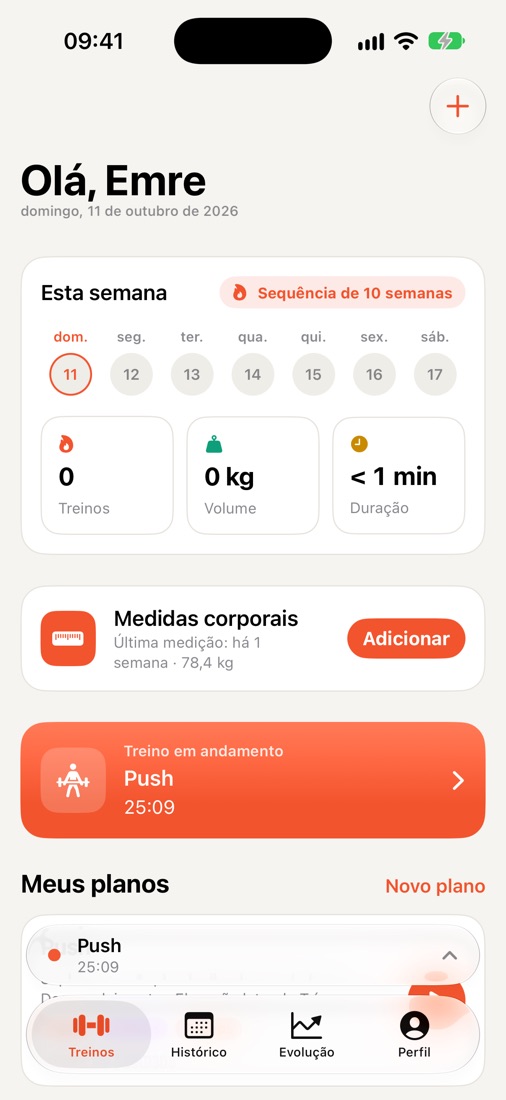 Sua semana num relance